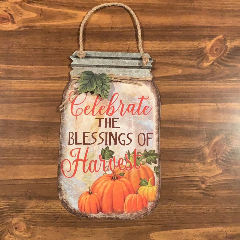 Fall Decor Pumpkin Mason Jar